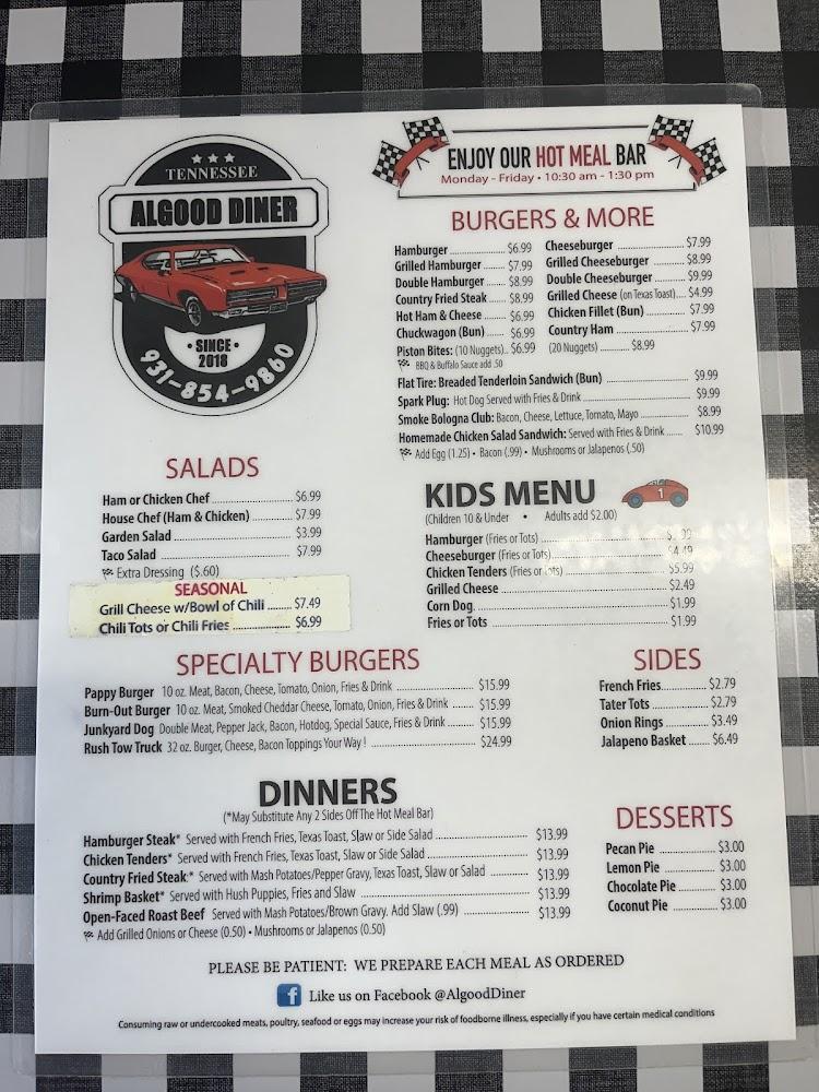Algood City Diner Menu image 3
